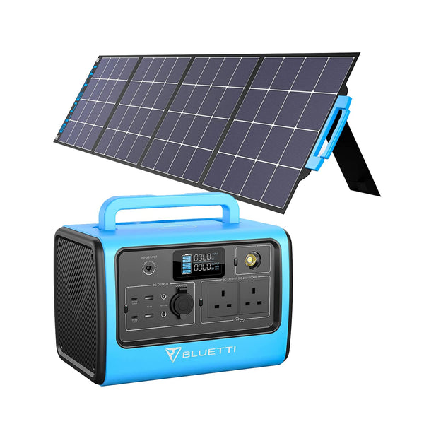 BLUETTI EB70 Portable Solar Generator + 1*120W/220W Solar Panel
